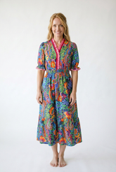 Floral Ruffle Midi Dress | Vintage Inspired Cottage Core