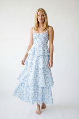 Floral Layered Tiered Maxi Dress | Cottage Blush Floral