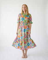 Floral Ruffle Midi Dress | Romantic Cottagecore Sundress