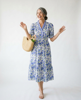 Floral Ruffle Trim Tiered Midi Dress | Cottage Blush