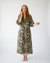 Umgee Abstract Print Midi Dress | Romantic Cottage Style
