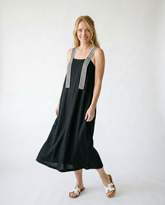 Striped Strap Midi Dress | Romantic Summer Cottagecore