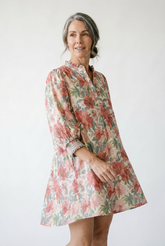 Floral Smocked Mini Dress | Vintage Cotton Cottagecore Style