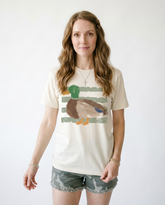 Western Duck Graffiti Graphic Tee | Feminine Casual Top