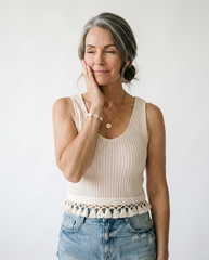 Tassel Hem Textured Tank Top | Cottage Core Sleeveless Top