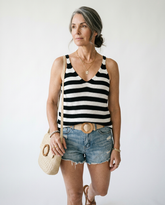 Striped V-Neck Camisole | Romantic Cottagecore Tank Top