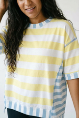 Vintage Striped Half Sleeve Top | Cottage Blush Everyday