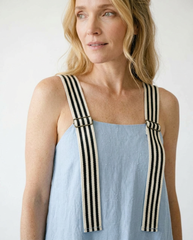 Striped Strap Midi Dress | Romantic Summer Cottagecore