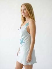 Starfish Embellished Mini Dress | Feminine Summer Dress