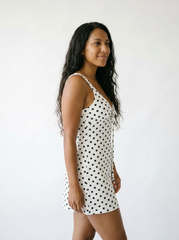 Polka Dot Tie-Front Mini Dress | Cottage Core Aesthetic
