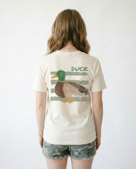 Western Duck Graffiti Graphic Tee | Feminine Casual Top