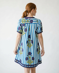 Floral Stripe Mix Contrast Dress | Whimsical Cottagecore