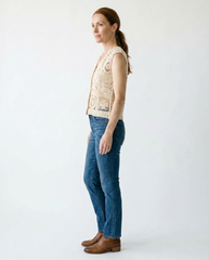 Summer Crochet Sleeveless Vest Top - Boho Openwork Style