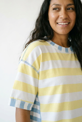 Vintage Striped Half Sleeve Top | Cottage Blush Everyday