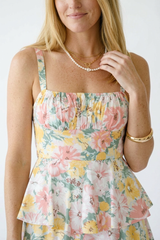 Floral Layered Tiered Maxi Dress | Cottage Blush Floral