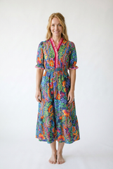 Floral Ruffle Midi Dress | Vintage Inspired Cottage Core