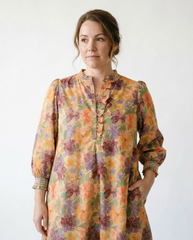 Floral Mixed Print Smocked Mini Dress | Cottage Blush