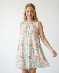 Floral Babydoll Dress with Pockets | Cottage Blush