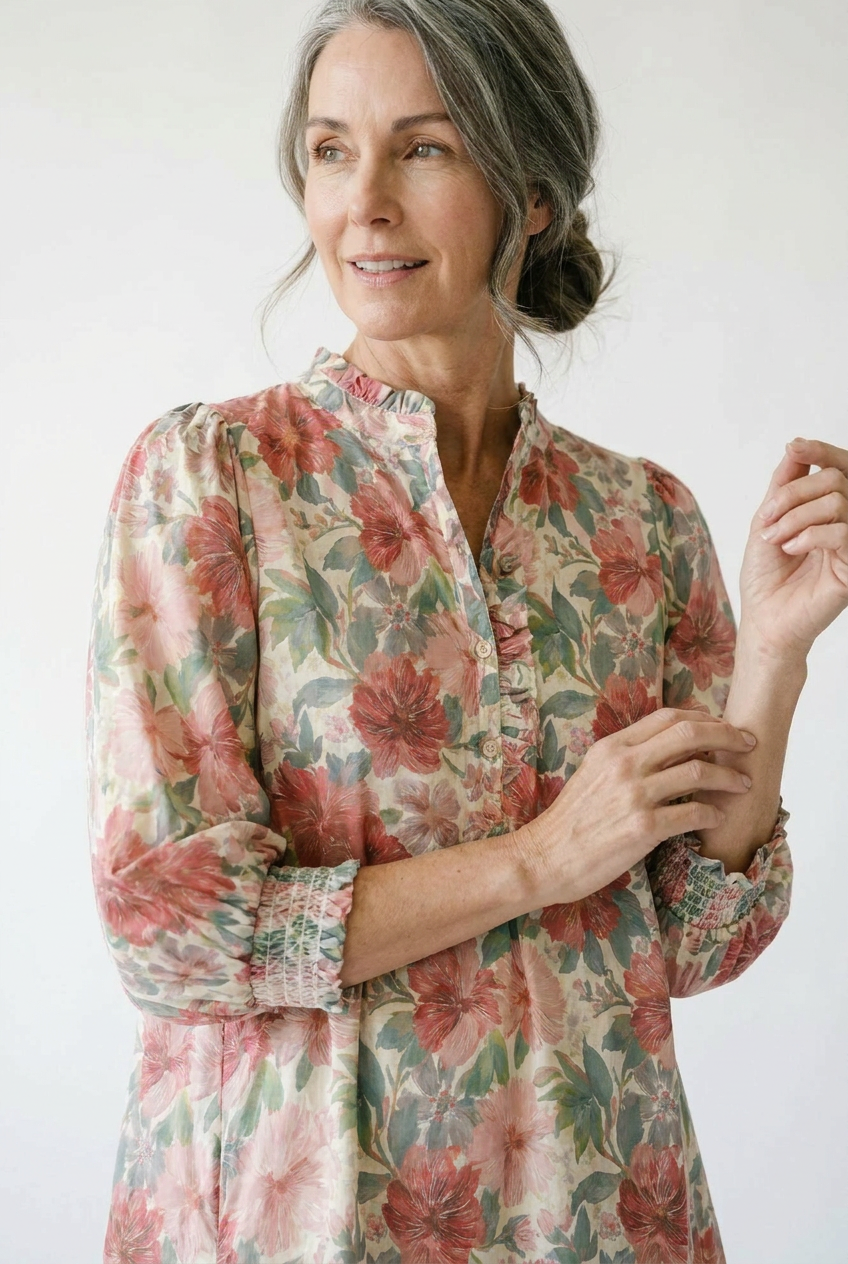 Floral Smocked Mini Dress | Vintage Cotton Cottagecore Style