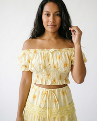 Floral Smocked Two-Piece Skirt Set | Cottage Blush