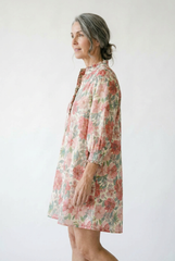 Floral Smocked Mini Dress | Vintage Cotton Cottagecore Style