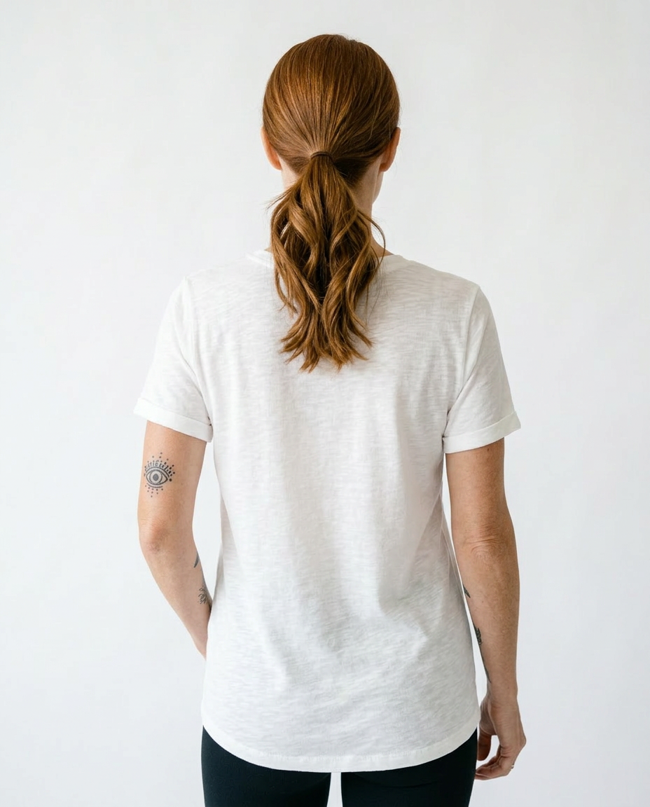 Vintage Americana Sequin Flag Tee | Feminine Short Sleeve To