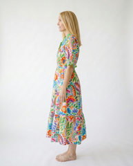 Floral Ruffle Midi Dress | Romantic Cottagecore Sundress