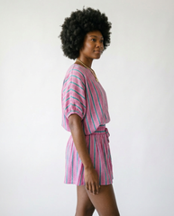 Striped Dolman Short Set | Relaxed Cottagecore Lounge Set
