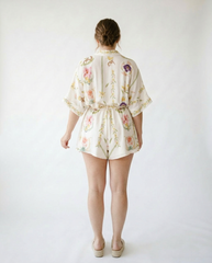 Floral Tie-Waist Half Sleeve Romper | Cottage Core Set