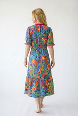 Floral Ruffle Midi Dress | Vintage Inspired Cottage Core