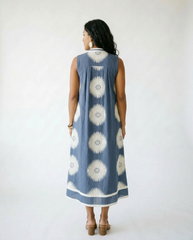 Umgee Geometric Midi Dress | Sleek Sleeveless Summer Style
