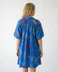 Floral Encyclopedia Print Mini Dress | Vintage Botanical
