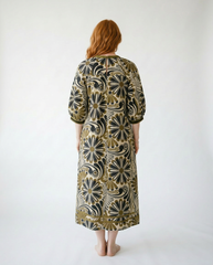 Umgee Abstract Print Midi Dress | Romantic Cottage Style