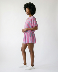 Striped Dolman Short Set | Relaxed Cottagecore Lounge Set