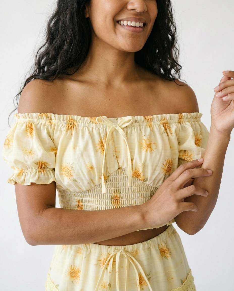 Floral Smocked Two-Piece Skirt Set | Cottage Blush